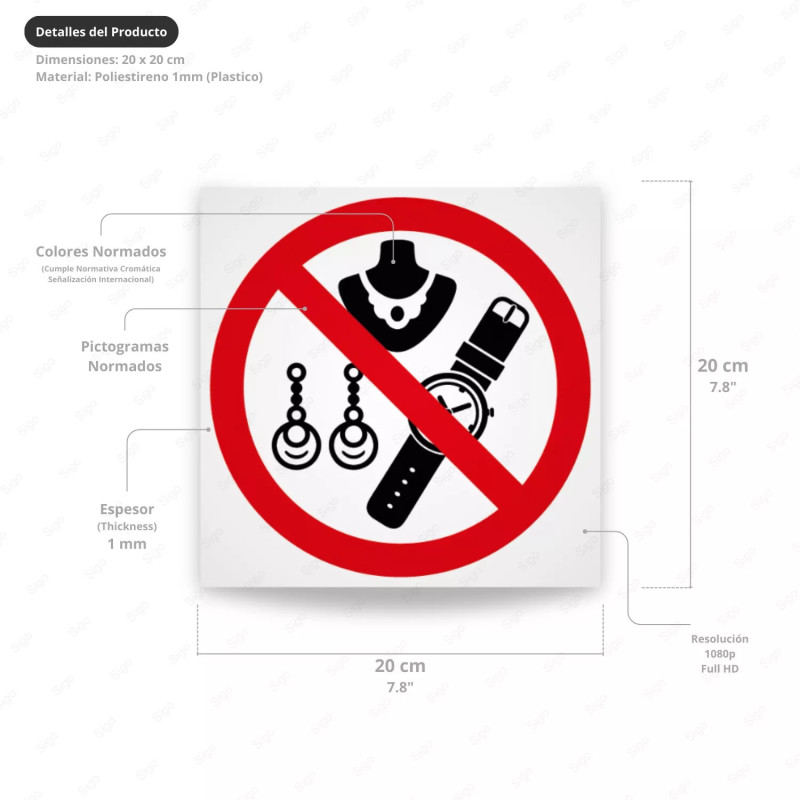 ‣ Rótulo Prohibido Ingreso con Joyas... | SIGO