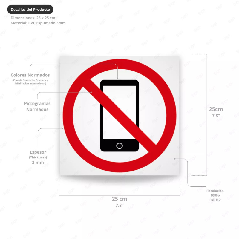 ‣ Rótulo Prohibido Ingreso Celulares... | SIGO