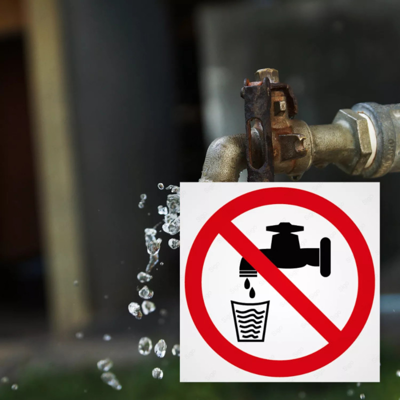 ‣ Rótulo Prohibición: No beber agua... | SIGO