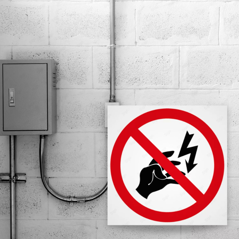 ‣ Rótulo Prohibido Tocar - Riesgo de Descarga | SIGO