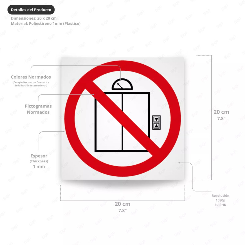 ‣ Rótulo Prohibición - No usar sismo/incendio... | SIGO