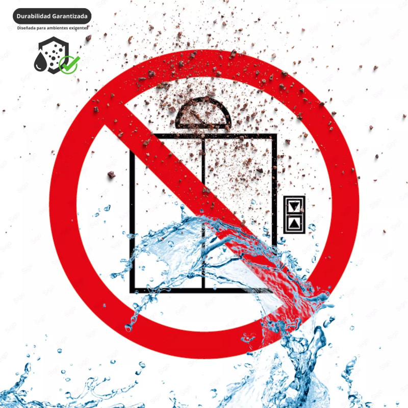 ‣ Rótulo Prohibición - No usar sismo/incendio... | SIGO