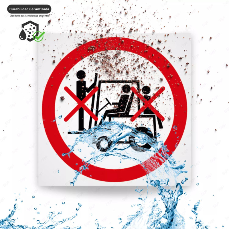 ‣ Rótulo Prohibición - No transportar personas | SIGO