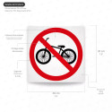 ‣ Prohibido ingreso de bicicletas - Rótulo | SIGO