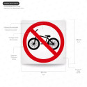 ‣ Prohibido ingreso de bicicletas - Rótulo | SIGO
