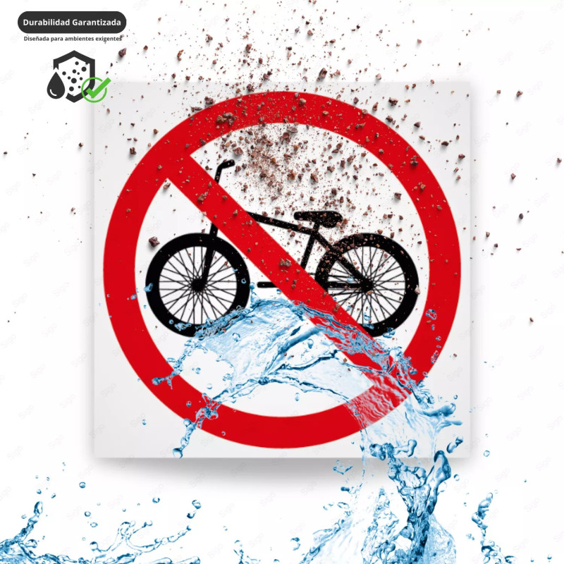 ‣ Prohibido ingreso de bicicletas - Rótulo | SIGO