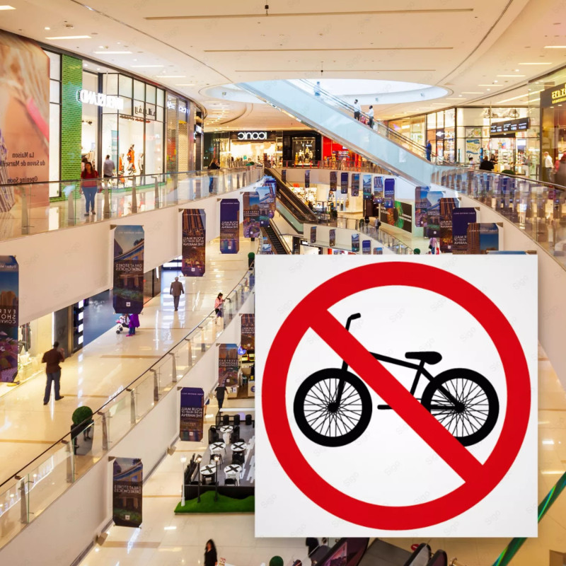 ‣ Prohibido ingreso de bicicletas - Rótulo | SIGO