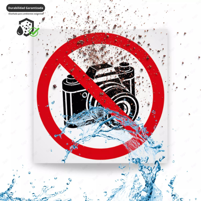 ‣ Prohibido Fotos/Videos: Rótulo Efectivo | SIGO