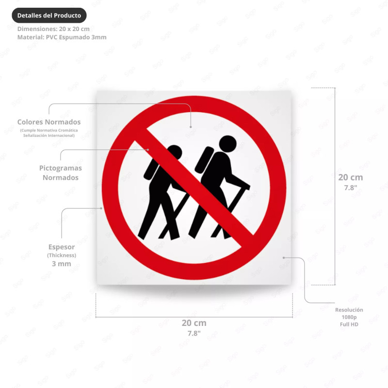 ‣ Rótulo Prohibición: No Excursionistas | SIGO