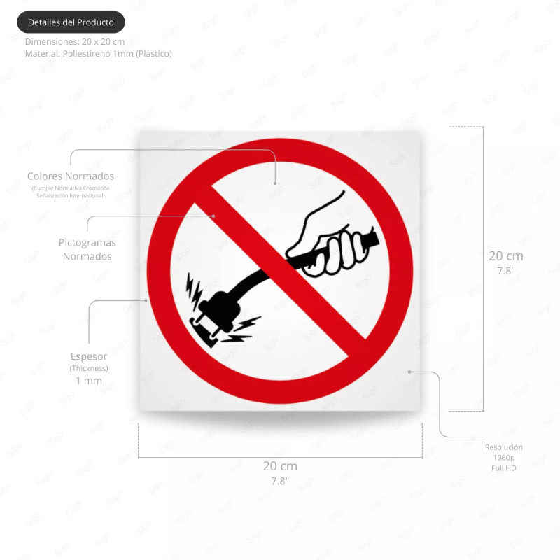 ‣ Prohibido tirar del cable - Rótulo | SIGO