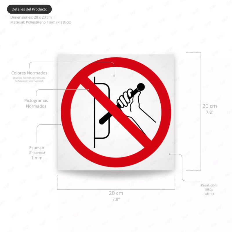 ‣ Rótulo Prohibido conectar sin autorización... | SIGO