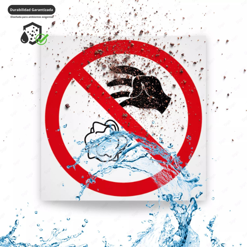 ‣ Rótulo: Prohibido tirar objetos al suelo... | SIGO