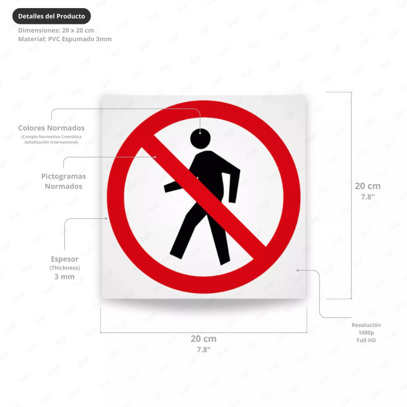 ‣ Rótulo Prohibido el Paso a No Autorizados | SIGO