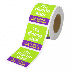 ‣ Rollo de Calcomanía Cuadrada Personalizada | SIGO