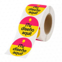 ‣ Rollo de Calcomanía Redonda Brillante Personalizada | SIGO