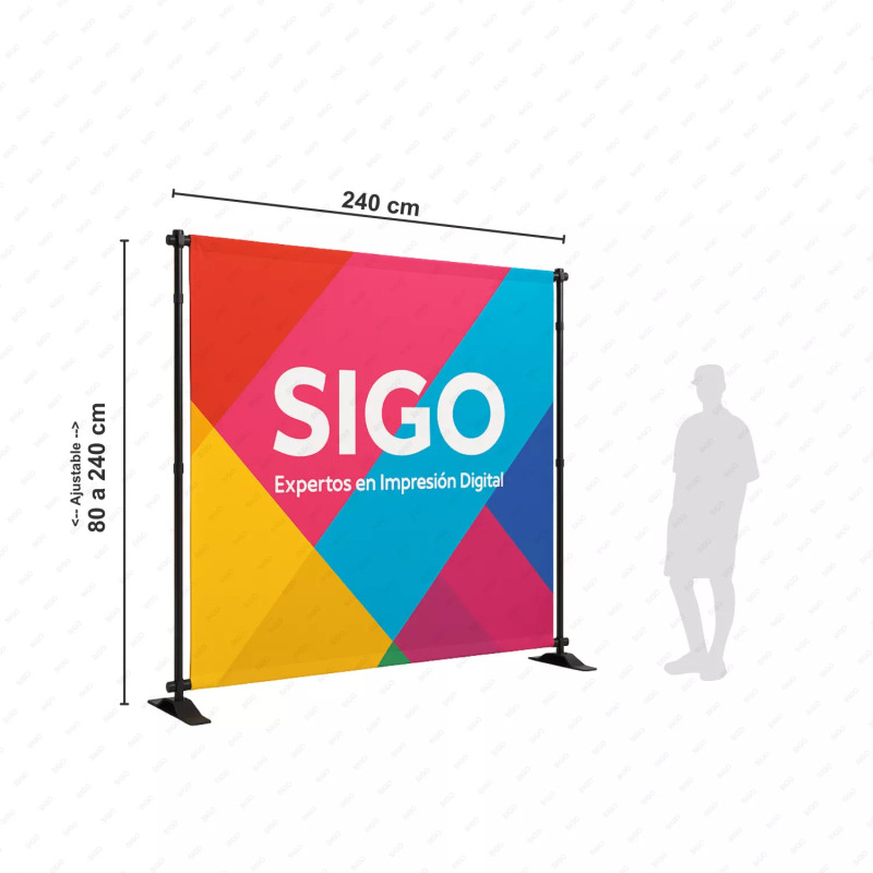 ‣ Pared Promocional Autoajustable para Eventos | SIGO
