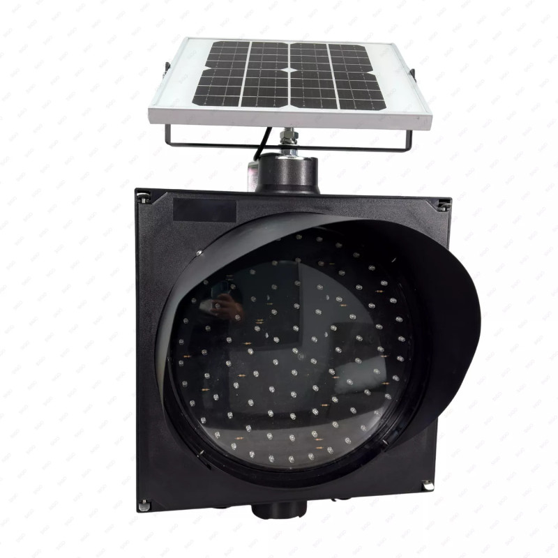 ‣ Señal Luminosa Solar Ámbar Tipo Semáforo | SIGO