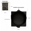 ‣ Señal Luminosa Solar Ámbar Tipo Semáforo | SIGO