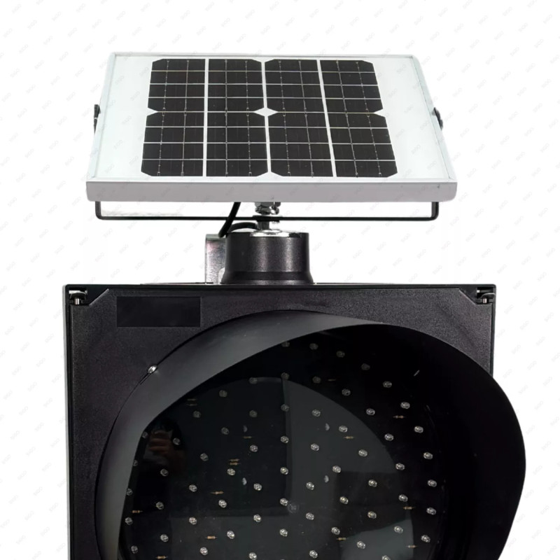 ‣ Señal Luminosa Solar Ámbar Tipo Semáforo | SIGO