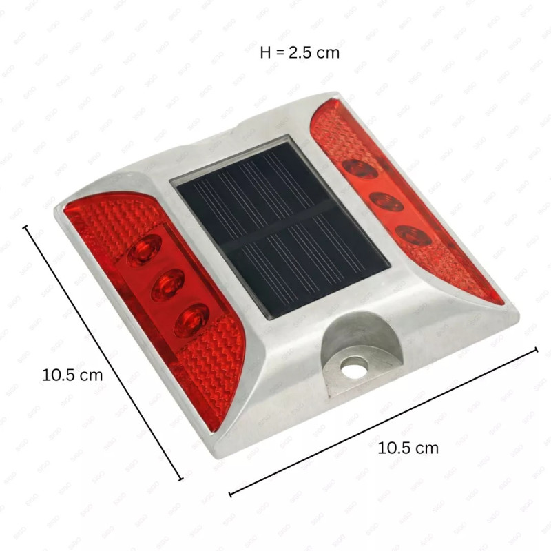 ‣ Vialeta Solar de Aluminio Luz Roja Vial | SIGO