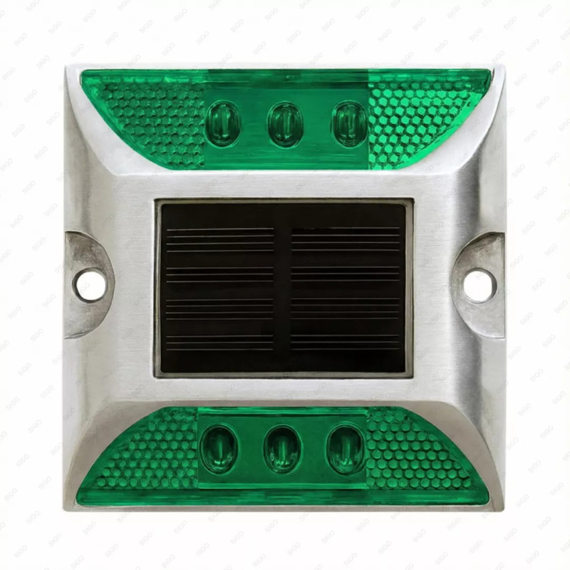 ‣ Vialeta Solar de Aluminio Luz Verde | SIGO