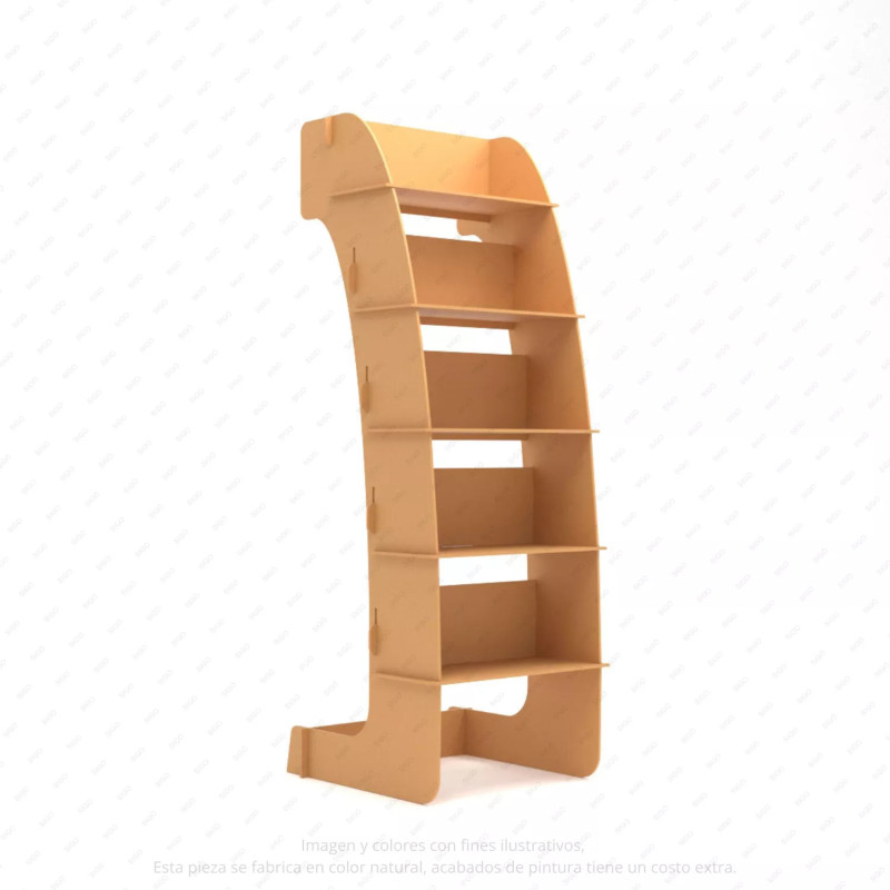 ‣ Exhibidor MDF 5 Niveles Curvo Comercial | SIGO