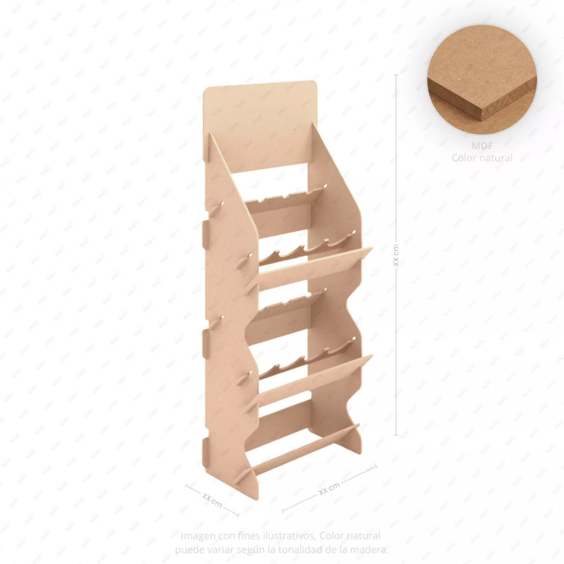 ‣ Exhibidor MDF para Vino Elegante y Resistente | SIGO