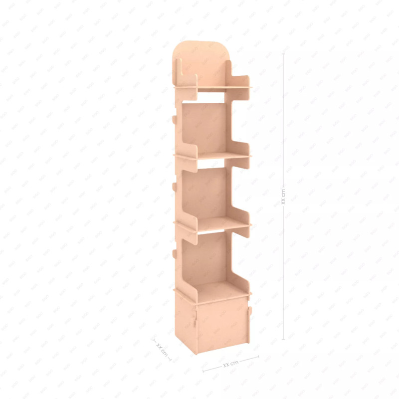 ‣ Exhibidor Torre MDF 4 Niveles para Punto de Venta | SIGO