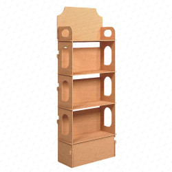 ‣ Exhibidor MDF Torre 4 Niveles con Arcos | SIGO