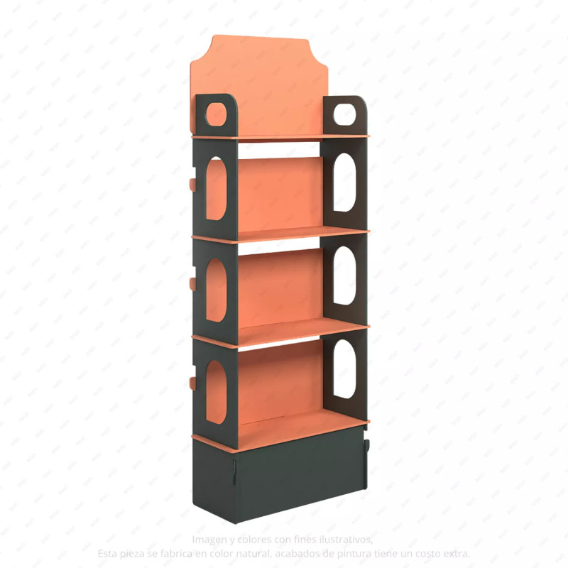 ‣ Exhibidor MDF Torre 4 Niveles con Arcos | SIGO