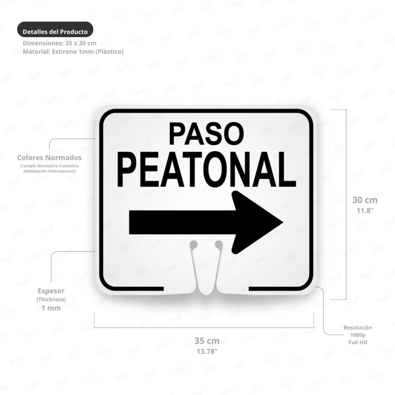 ‣ Paso Peatonal Izq. | Seguridad en la Vía | SIGO