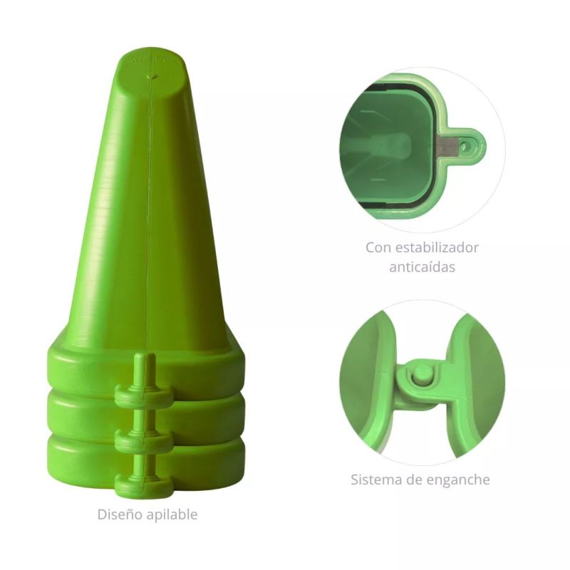 ‣ Barrera Vial Anidable 112 cm - Verde | SIGO