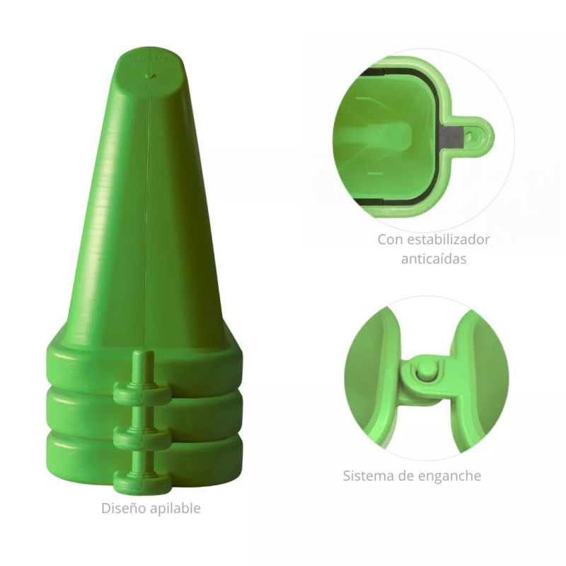 ‣ Barrera Vial Anidable 150 cm - Verde | SIGO