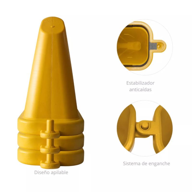 ‣ Barrera Vial Anidable 150 cm - Estabilidad | SIGO