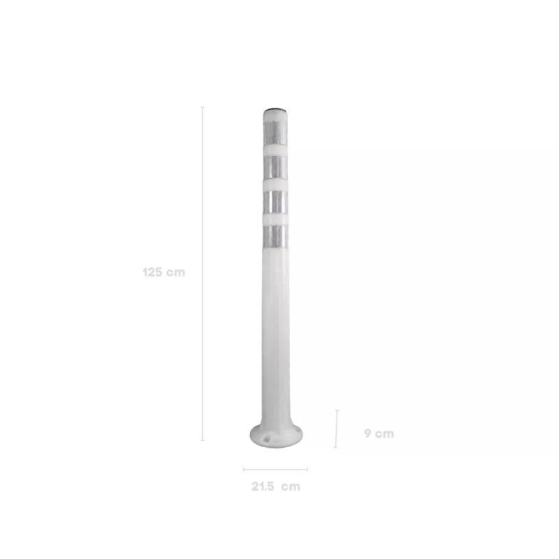 ‣ Poste Delimitador Vial 125 cm con Luz Solar | SIGO
