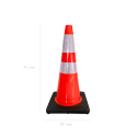 ‣ Cono de Tráfico Naranja 28” Base Negra | SIGO