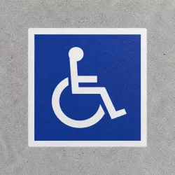 fotografia de Pintado Señal Estacionamiento Discapacitados