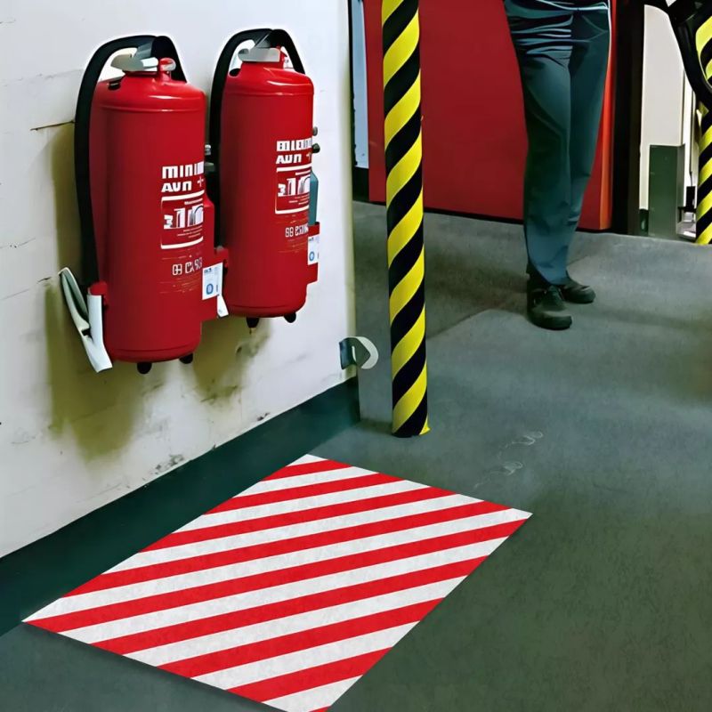 Pintado Zona Seguridad Extintor Achurado 45°