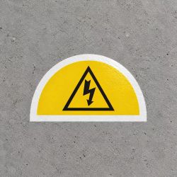 Servicio de Pintado Zona Seguridad Riesgo Electrico Media Luna perspectiva cenital