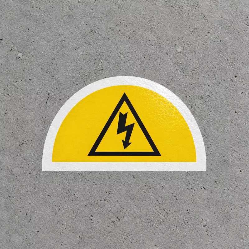 Servicio de Pintado Zona Seguridad Riesgo Electrico Media Luna perspectiva cenital