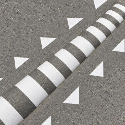 Servicio de Pintado Túmulo reductor de Velocidad Blanco perspectiva cenital