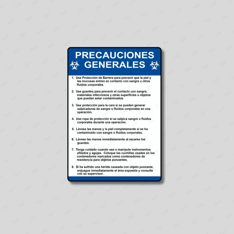 Rótulo Piscina - Precauciones Generales |Cod. POOL - 1