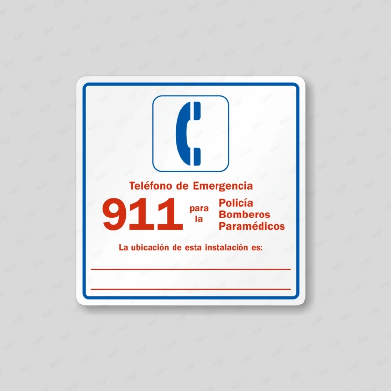 Rótulo Piscina - Teléfono de Emergencia |Cod. POOL - 10