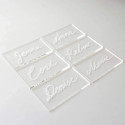 Tarjetas de Acrilico Transparente