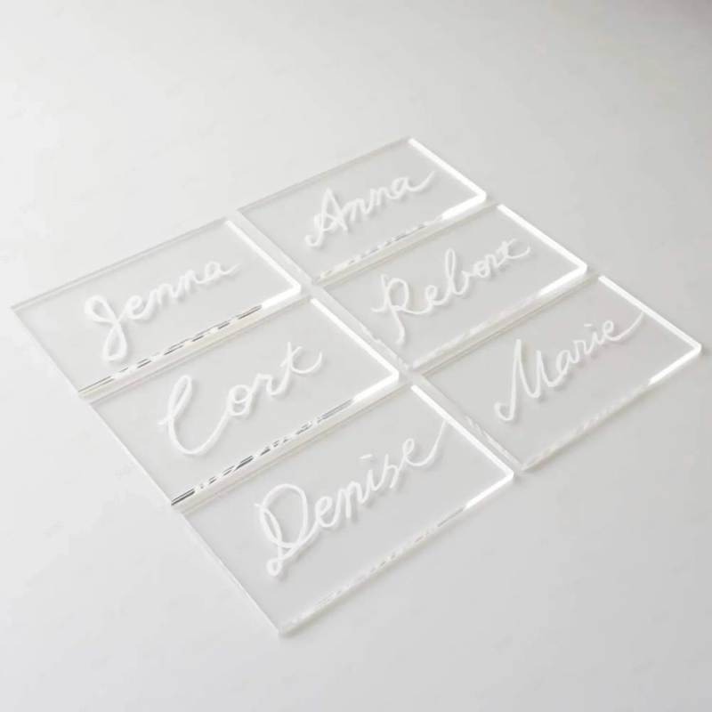 Tarjetas de Acrilico Transparente