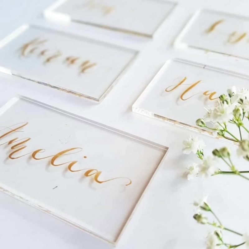 Tarjetas de Acrilico Transparente