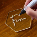 Hexágono de Acrílico Transparente