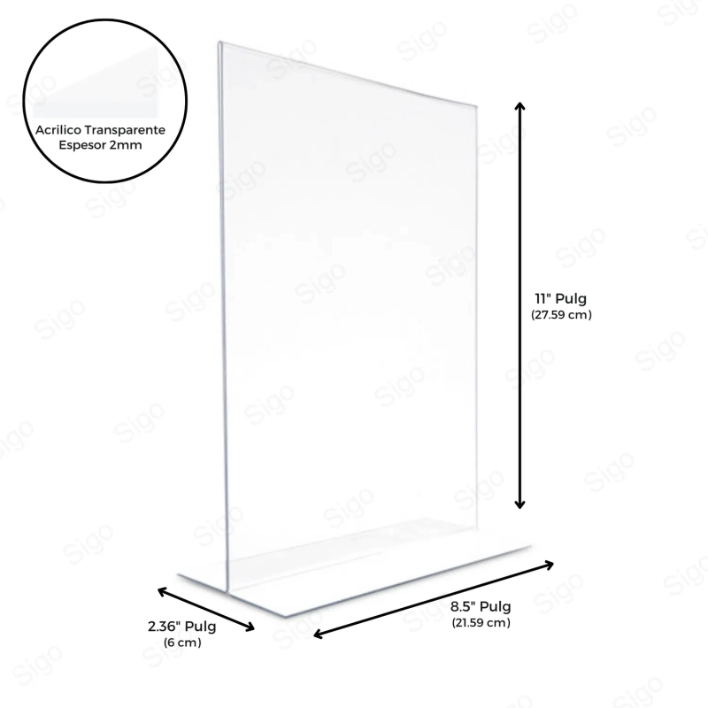 Portahojas tipo Standee Vertical| Carta