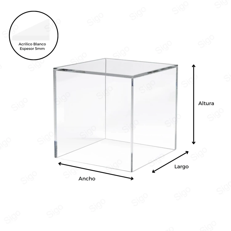 Cubo Decorativo de Acrilico | Transparente