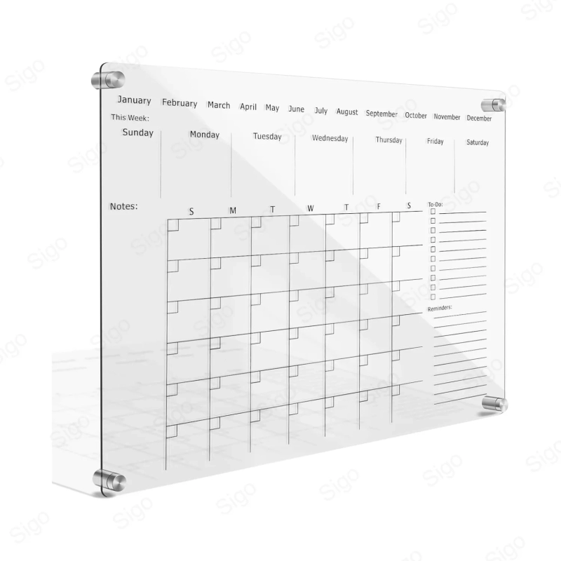 Calendario Organizador de Acrilico | Transparente